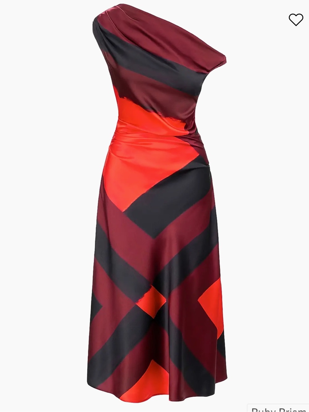 STAUD Red and Black Geometric Maxi Skirt - Picture 3 of 3